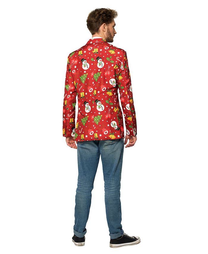 Suitmeister Men's Christmas Red Icons Christmas Light Up Blazer Macy's
