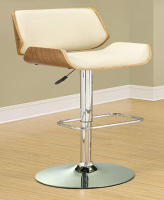 Lodi Adjustable Upholstery Bar Stool with Wood Back