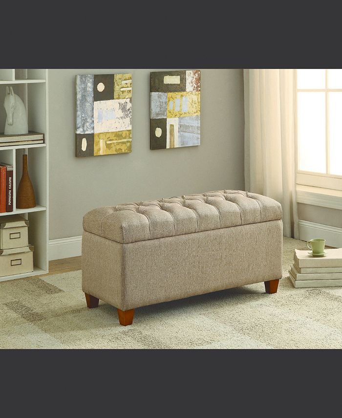 Coaster Home Furnishings Simeon Tufted Storage Bench - Macy's