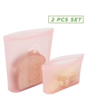 Mind Reader Reusable 2 Size Silicone Sandwich Bag and Snack Bag
