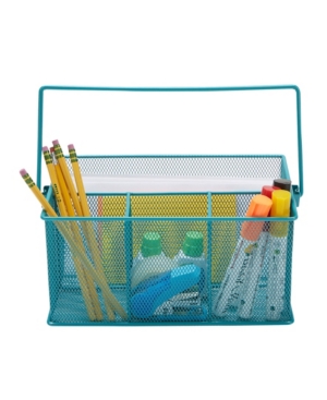Mind Reader Metal Mesh Multi-Purpose Storage Basket Organizer with Handle Utensil Holder
