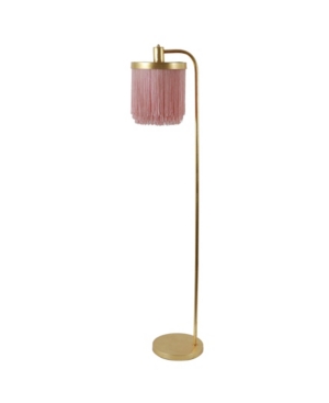 Jimco Lamp & Manufacturing Co Decor Therapy Framboise Fringe Shade Floor Lamp In Gold Leaf