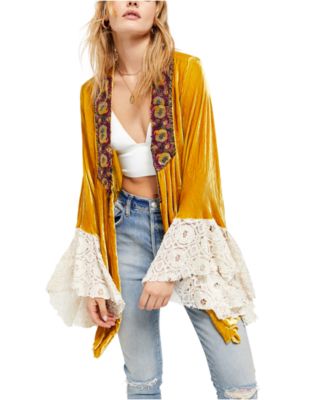 Free People - Wanderlust Embroidered Velvet Jacket