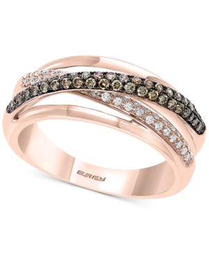 image of Effy Diamond Overlap Statement Ring (3/4 ct. t.w.) in 14k Rose Gold