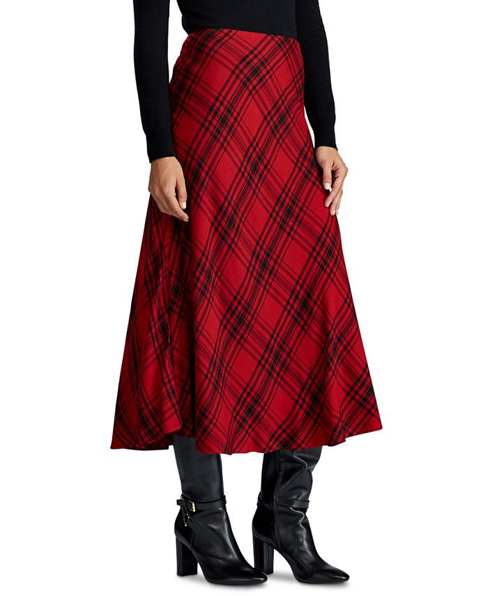 Lauren Ralph Lauren Plaid Midi Skirt - Macy's