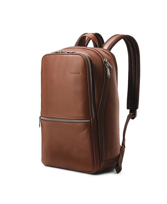 Samsonite Classic Leather Slim Backpack Macy's