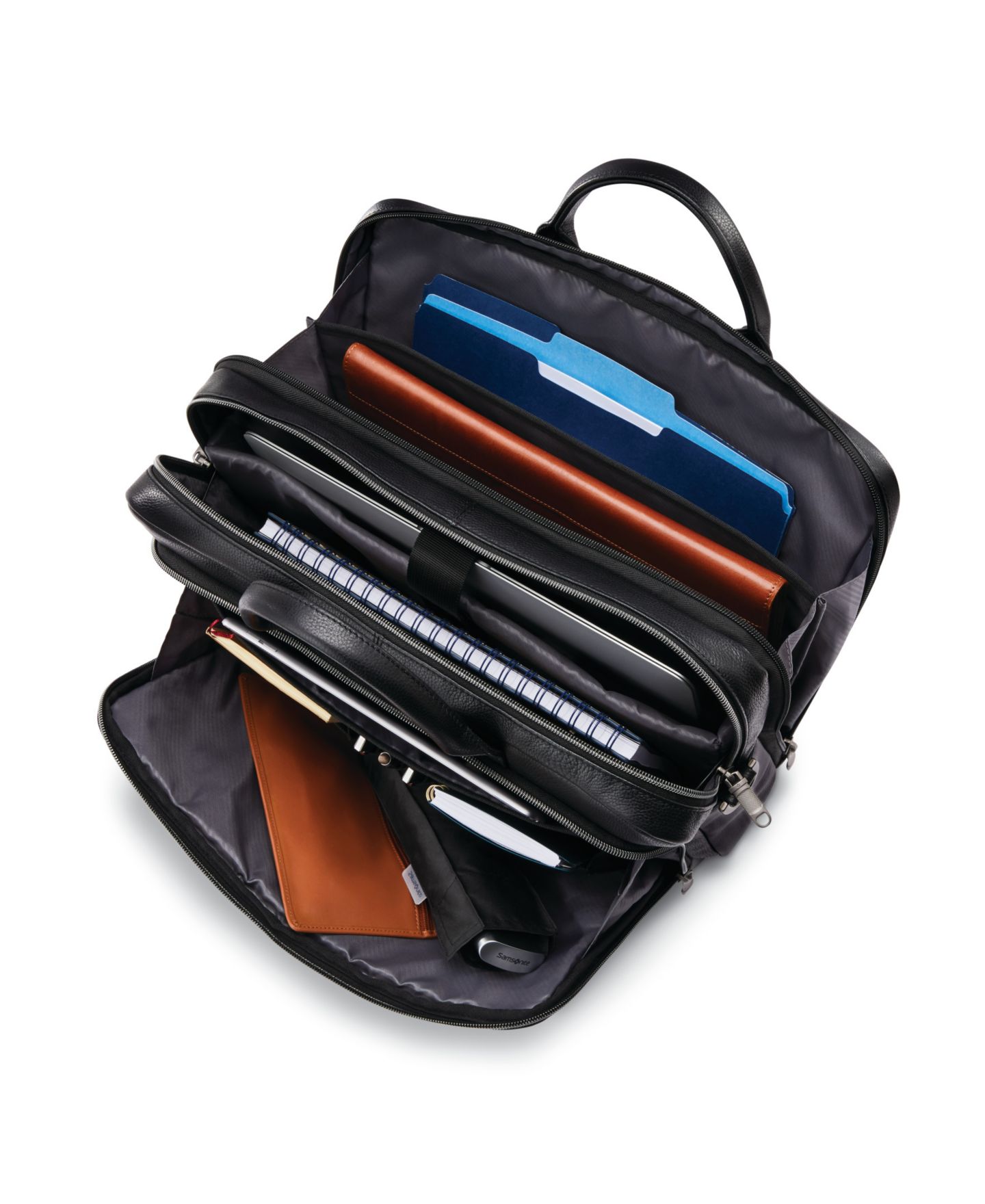 Сумка Samsonite Classic Leather Toploader, цвет: Чёрный — фото 5