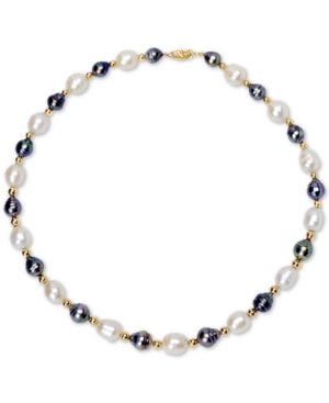 image of Cultured White Baroque Freshwater Pearl (10mm) & Cultured Baroque Tahitian Pearl (8mm) 18