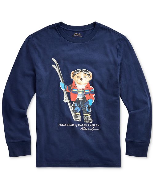 Polo Ralph Lauren Big Boys Ski Bear Cotton Jersey T-Shirt & Reviews ...