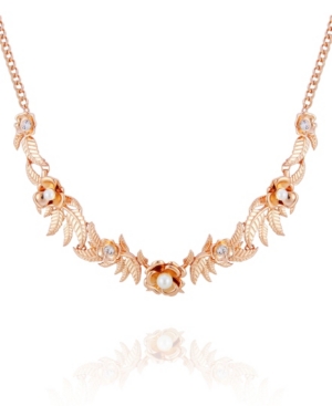 image of T Tahari Fall in Love with Florals Statement Necklace