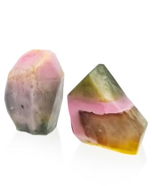 Sway Glow Gems Set of 2 Handcrafted Natural Gemstone Soaps - Geranium and Grapefruit