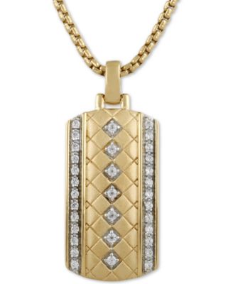 diamond dog tag necklace gold