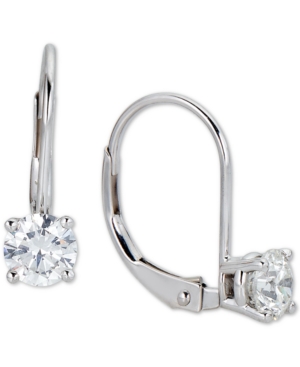 image of Diamond Solitaire Drop Earrings (3/4 ct. t.w.) in 14k White Gold