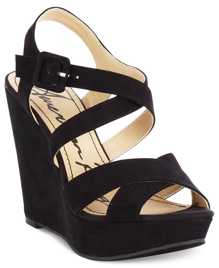 American rag rachey cheap platform wedge sandals