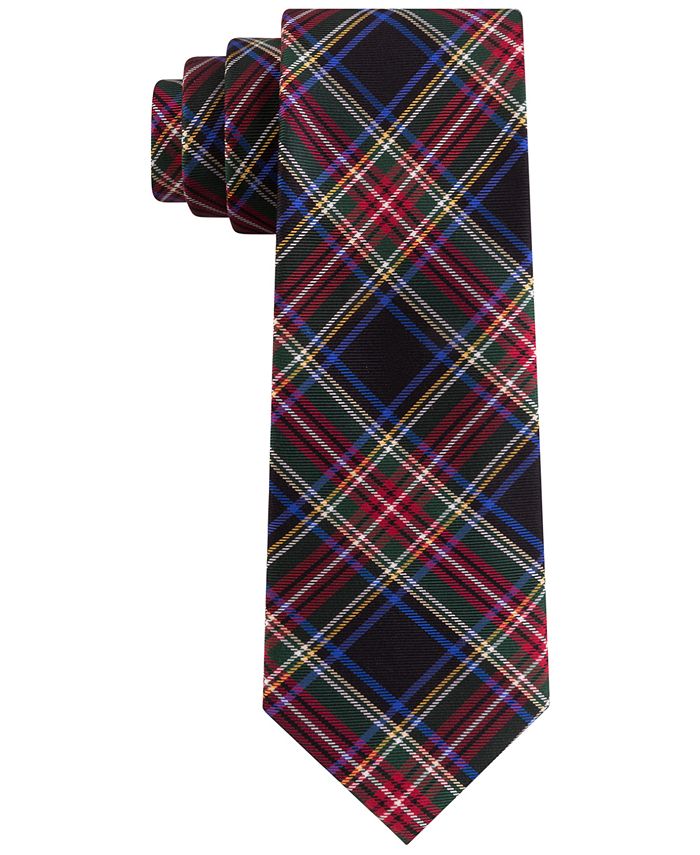 Tommy Hilfiger Men's Assorted Holiday Plaid Slim Ties - Macy's