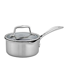 Zwilling Clad CFX 1-Qt. Saucepan with Strainer Lid and Pouring Spouts