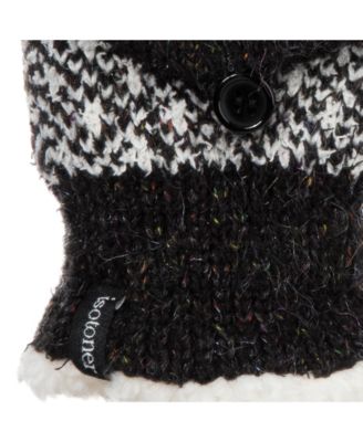 isotoner women's recycled knit flip top mittens