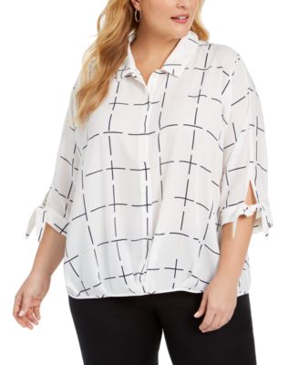 macy's alfani plus size tops