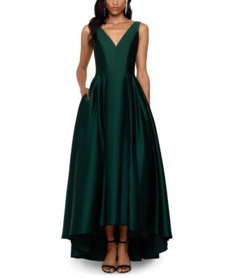 Betsy Adam Satin Fit Flare Gown Macy s