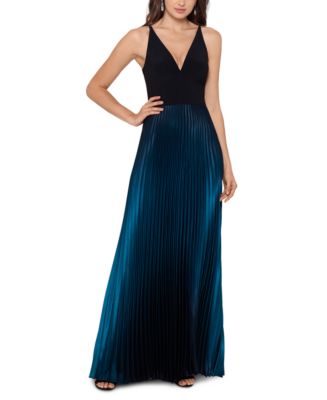 Betsy & Adam Ombré Pleated Gown - Macy's