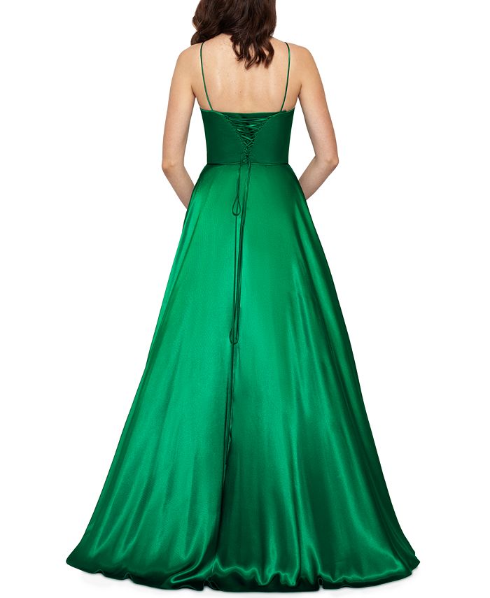 Betsy & Adam Satin Corset Gown & Reviews - Dresses - Women - Macy's