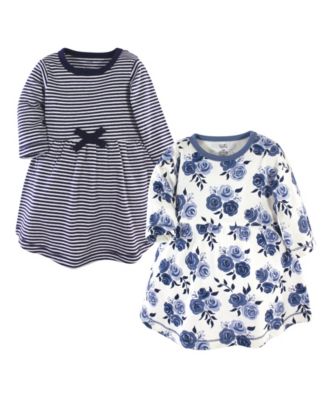 Baby Girls 2Pk Long Sleeve Natural Dresses