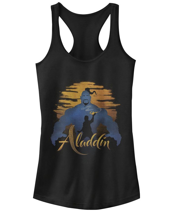 Fifth Sun Disney Juniors Aladdin Genie Silhouette Ideal Racerback Tank 