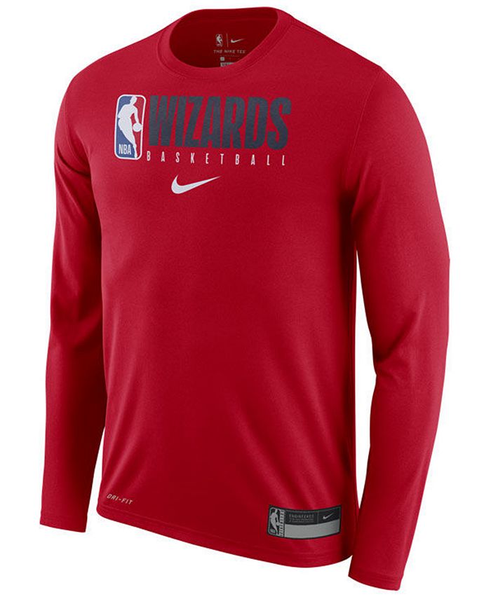 Nike Men's Washington Wizards Team Practice Long Sleeve T-Shirt - Macy's