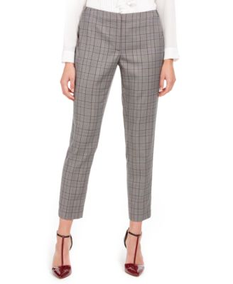 Calvin Klein - Plaid Straight-Leg Pants