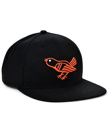 Mitchell & Ness Baltimore Orioles Team Classic Coop Black Adjustable  Snapback