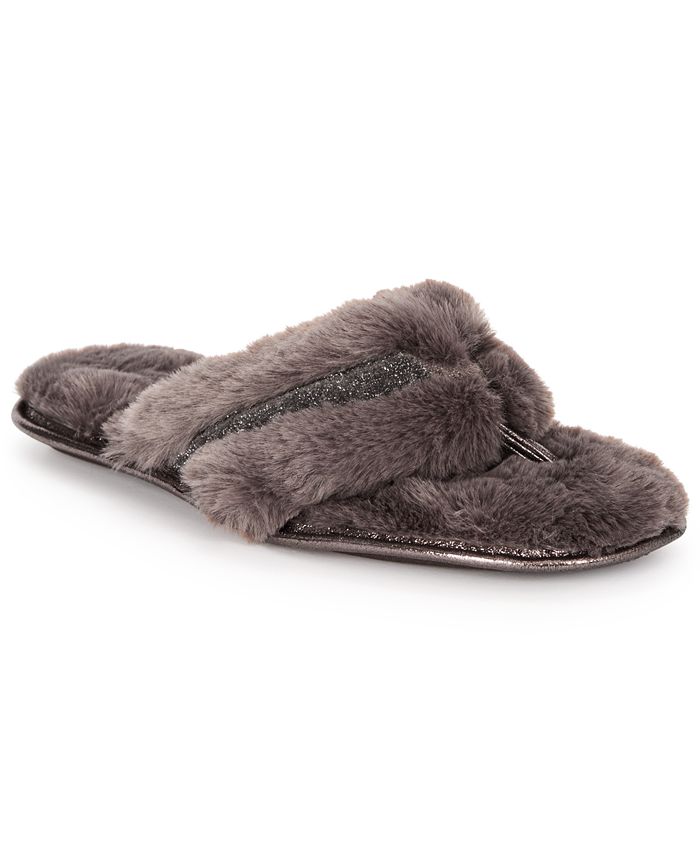 INC International Concepts INC Women's FauxFur Crossband Slippers