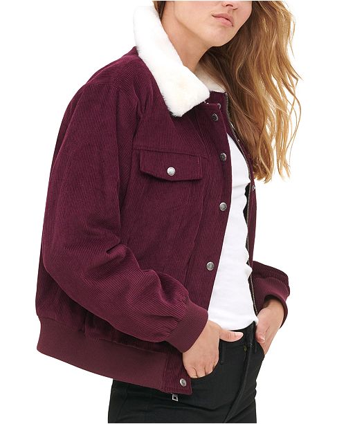 Womens corduroy trucker jacket discount