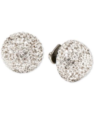 kate spade new york - Silver-Tone Crystal Stud Earrings