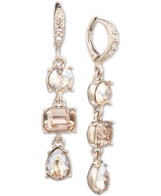 Givenchy Gold-Tone Crystal Linear Drop Earrings - Macy's