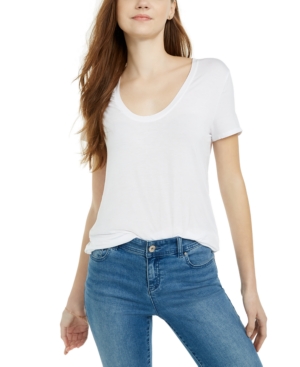 Splendid Sloane Scoop-neck T-shirt In White