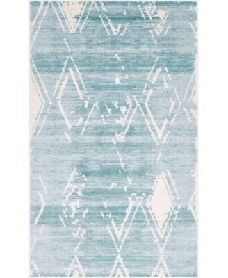 Carnegie Hill Uptown Jzu006 Turquoise 5' x 8' Area Rug