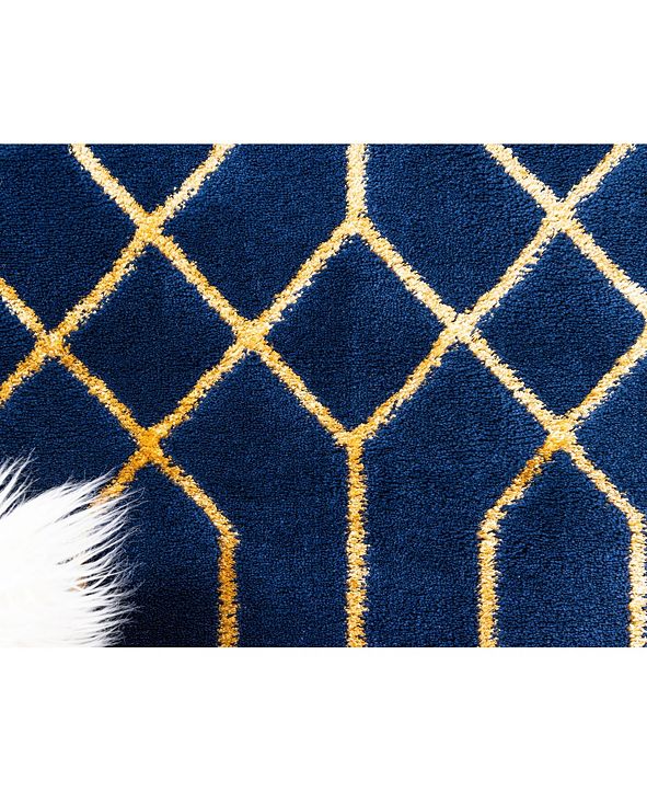 Marilyn Monroe Glam Mmg001 Navy Blue/Gold 4' x 6' Area Rug & Reviews