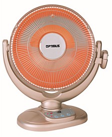 H-4438 14" Oscil Dish Heater with Remote Control and Overheat Thermostat Home