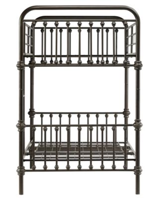 Calvados Antique Metal Bunk Bed, Twin