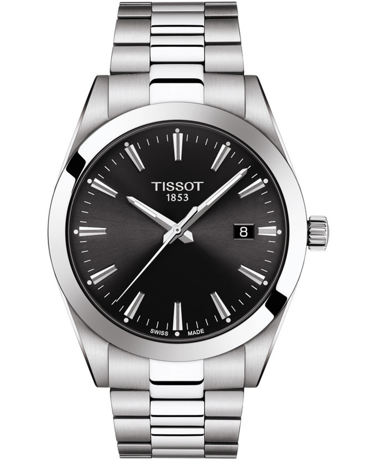 Tissot Men's Swiss T-classic Gentleman Stainless Steel Bracelet Watch Watch 40mm In Silver