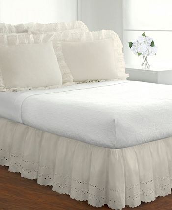 Levinsohn Textiles - Fresh Idea Ruffled Eyelet Standard Pillow Sham 2-Pack