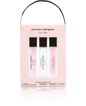 NARCISO RODRIGUEZ 3-PC. FOR HER TRAVEL SPRAY GIFT SET, CREATED FOR MACY'S