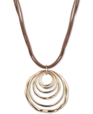 image of Anne Klein Gold-Tone Multi-Circle 18