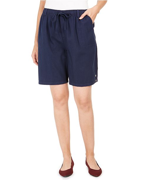 Karen Scott Cotton Drawstring Shorts, Created for Macy's & Reviews