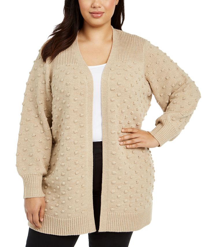 Geletterdheid Hymne zout Calvin Klein Plus Size Popcorn Cardigan Sweater & Reviews - Sweaters - Plus  Sizes - Macy's