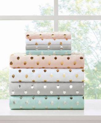 Intelligent Design Metallic Dot Sheet Set, Twin