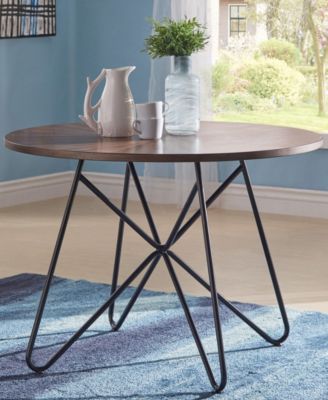 Webber Round Dining Table with Iron Legs