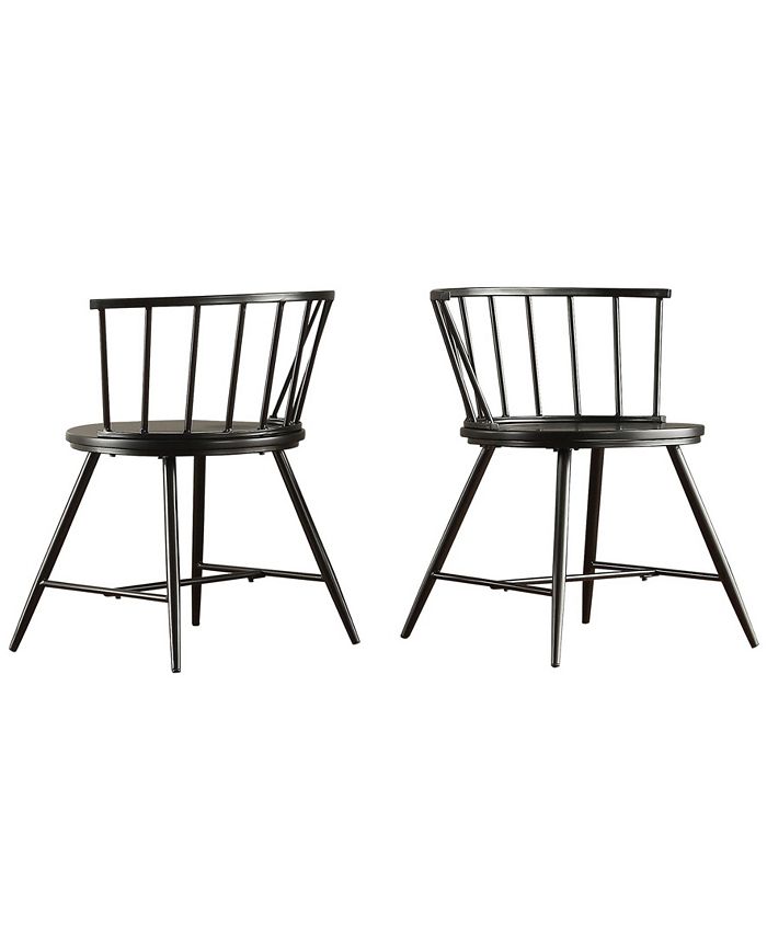 iNSPIRE Q ber Round Dining Set with Iron Legs and LowBack Chairs