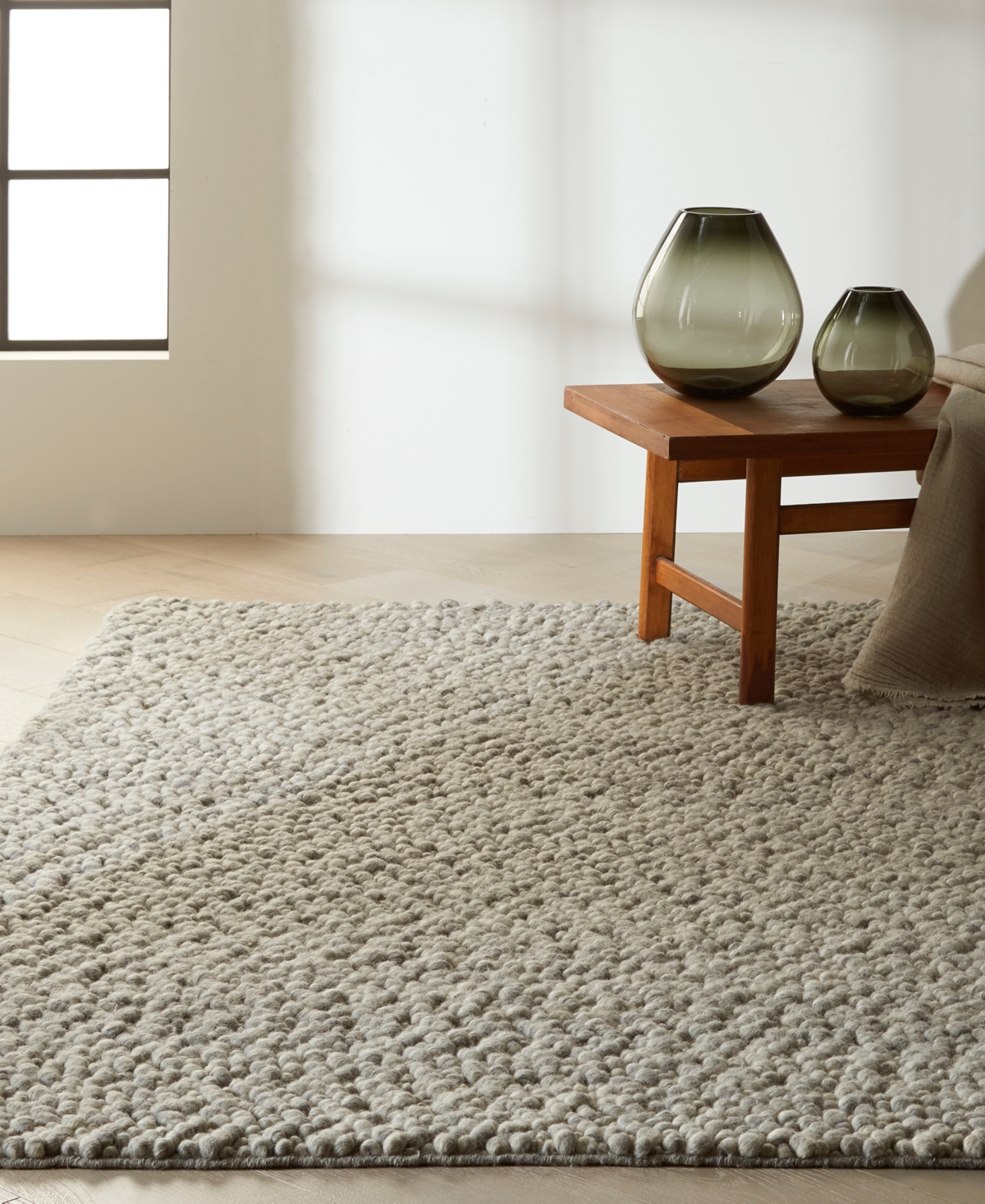 Calvin Klein Ck940 Riverstone Gray And Ivory 8' X 10' Area Rug In Grey,ivory