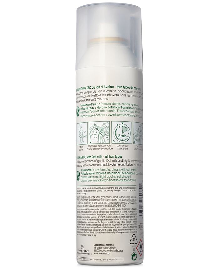 Klorane Dry Shampoo With Oat Milk, 5.4oz. Macy's